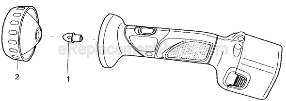 Part Location Diagram of 381510-00 DeWALT Xenon 9.6 Volt Bulb